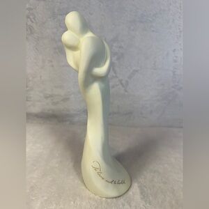 Ivory Embracing Silhouette TO HAVE & TO HOLD Statue Figurine Marriage Sculpture